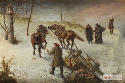 KOZAKIEWICZ Antoni | Spłoszone konie, 1885 r.