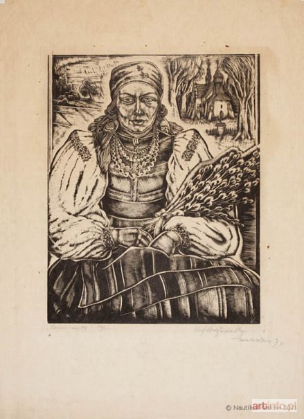 MROŻEWSKI Stefan | Łowiczanka (Dziubuś - portret żony), 1934