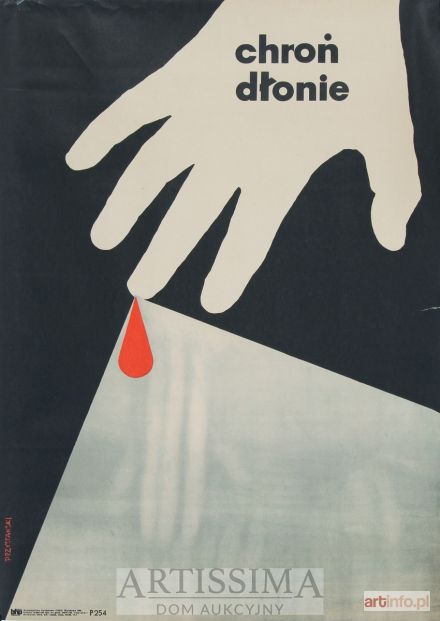 PRZYSTAŃSKI Władysław | Plakat BHP Chroń dłonie, 1969