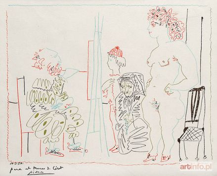 PICASSO Pablo | ODALISKA I KLOWN [L`Odalisque et le clown], 1954