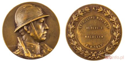 DEMANET Victor | MEDAL ,ODSŁONIĘCIE POMNIKA KRÓLA BELGÓW ALBERTA I W MACHELEN, 1957