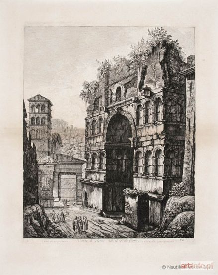 ROSSINI Luigi | Veduta di fianco Dell Arco di Giano [Widok Łuku Janusa], 1820