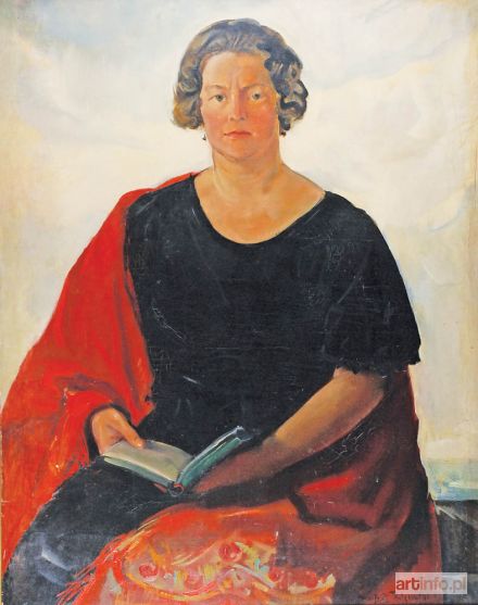 PRUSZKOWSKI Tadeusz | Portret kobiety z książką, ok. 1930