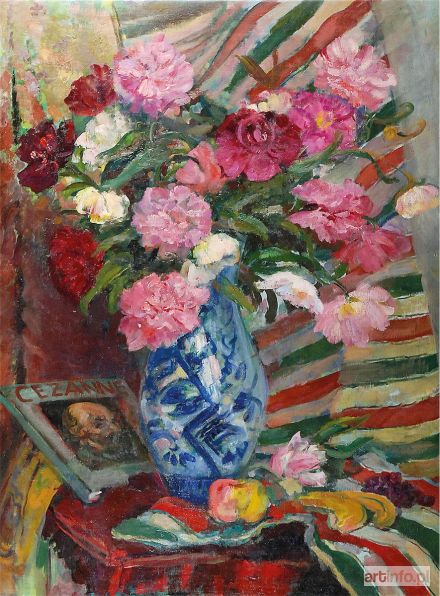 PRZEBINDOWSKI Zdzisław | Peonie i Cezanne