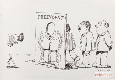 SADURSKI Szczepan | Prezydent, ilustracja satyryczna