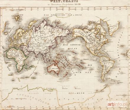 MEYER Joseph | Welt Charte in Mercators Projektion 1852