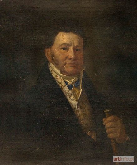 Malarz nieokreślony, pocz. XIX w. | PORTRET MĘŻCZYZNY Z MEDALEM ALEKSANDRA I ZA GORLIWOŚĆ NA WSTĘDZE ORDERU ŚW. ANDRZEJA, przed 1840