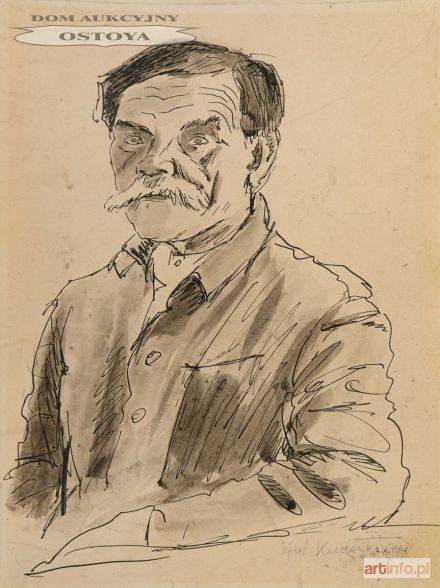 KUDŁA Antoni | PORTRET MĘŻCZYZNY Z WĄSAMI, 1941