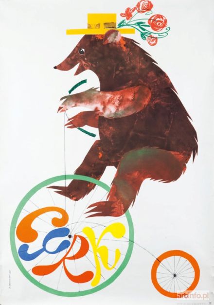 SROKOWSKI Jerzy | CYRK - NIEDŹWIEDŹ NA BICYKLU, 1970 R.