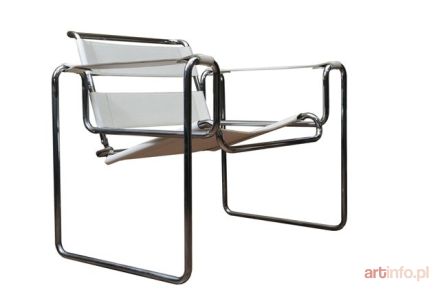 BREUER Marcel | Fotel Wassily Chair (model B3), projekt 1927 - 1928, wykonanie lata 70-te XX w.