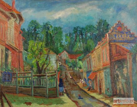 RAZGOUR Yehuda | Motyw z małego miasteczka, 1948