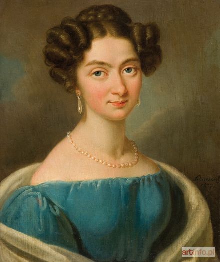 SCHWEIKART Karol | 80. PORTRET DAMY W BŁĘKITNEJ SUKNI, 1827