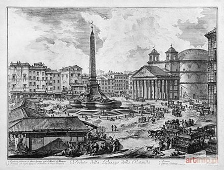 PIRANESI Giovanni Battista (Giambattista) | Veduta della Piazza della Rotonda