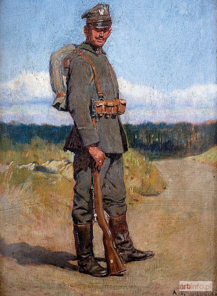 PIOTROWSKI Antoni | PORTRET FRANCISZKA SZALCZYKA, STRZELCA 3. PUŁKU WIELKOPOLSKIEGO W ŁANICY, 1919