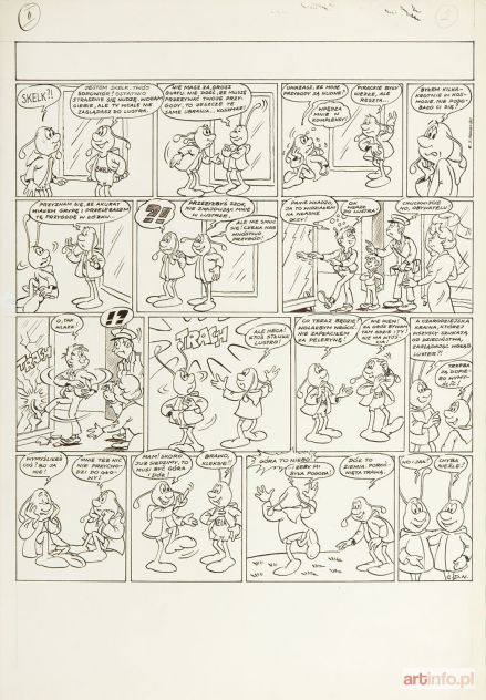 PAWEL Szarlota | Jonka, Jonek i Kleks - W krainie zbuntowanych luster, plansza komiksowa nr 2, 1981 r.