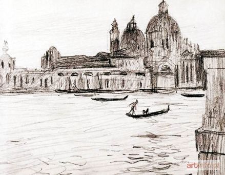 KAMOCKI Stanisław | Widok na kościół Santa Maria della Salute w Wenecji, [1907?]