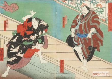 YOSHITAKI Utagawa | Aktorzy Jakuemon I jako Genbei i Gakujuro II jako Umo no Yoshbei