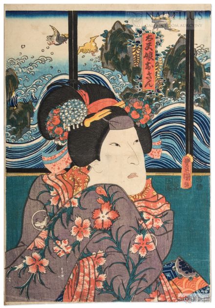 KUNISADA Utagawa | Scena z teatru kabuki, 1847-1853