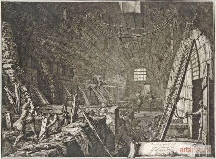 PIRANESI Giovanni Battista (Giambattista) | Widok wnętrza kanału odpływowego Lago Albano