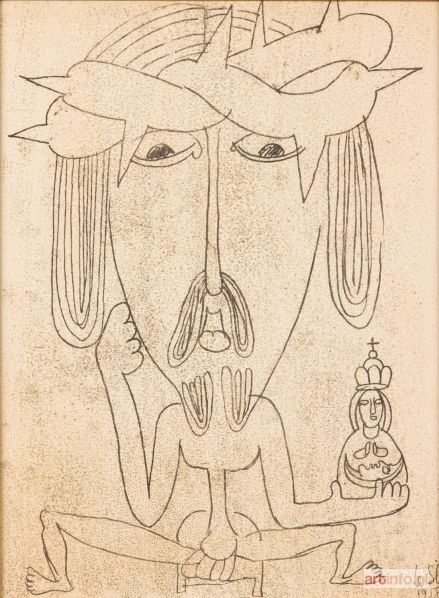 ŚLIWIŃSKI Leon | Chrystus w koronie cierniowej, 1958 r.