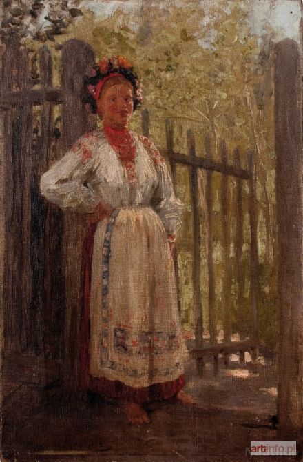 REYZNER Mieczysław | Dziewczyna w stroju ludowym, 1897