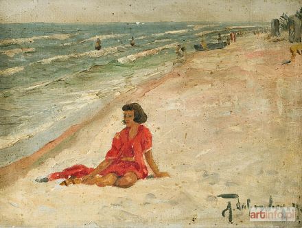 AUTOR nieznany (1 połowa XX w.) | NA PLAŻY, 1939