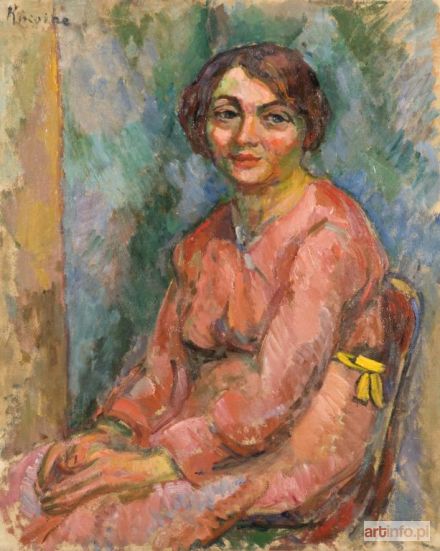 KIKOINE Michel (Kikoin) | JEUNE FEMME EN ROSE, 1918