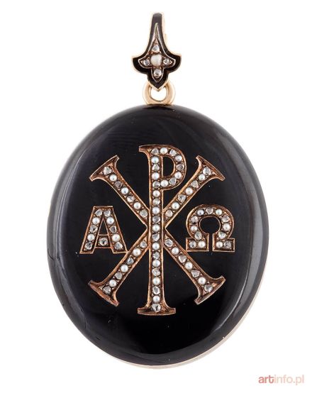 Medalion z chrystogramem, poł. XIX w.