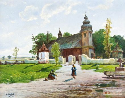 KLOPFER Karol | PRZED KOŚCIOŁEM, 1906