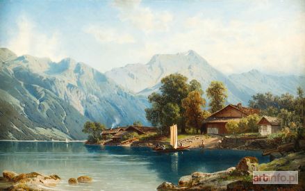 MOSENGEL Adolf | Nad alpejskim jeziorem, 1875