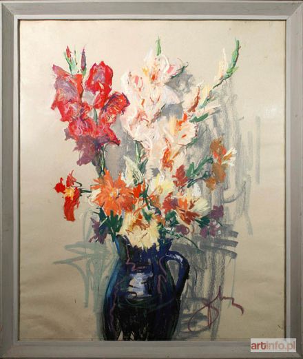 SUCHANEK Antoni | Bukiet gladioli w wazonie, 1978 r.