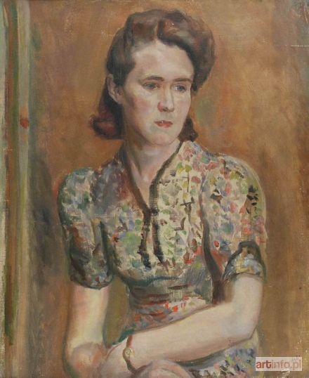 POCHWALSKI Kasper | Portret młodej kobiety z czasów okupacji, 1942