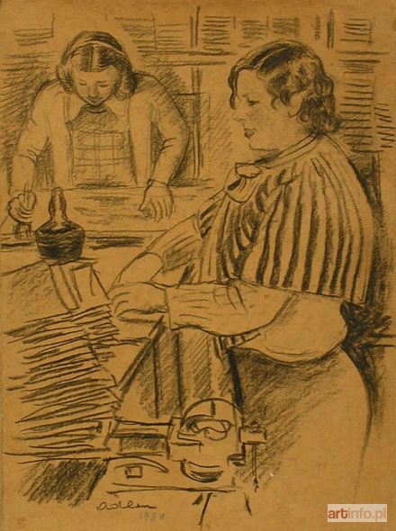 ADLEN Michel | Deux femmes dans un atelier (1938)