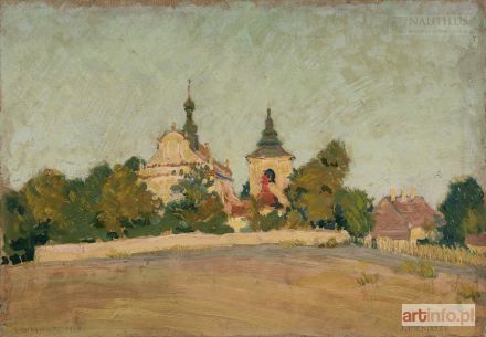 PIENIĄŻEK Józef | Widok na kościół św. Piotra i Pawła w Sandomierzu, 1923