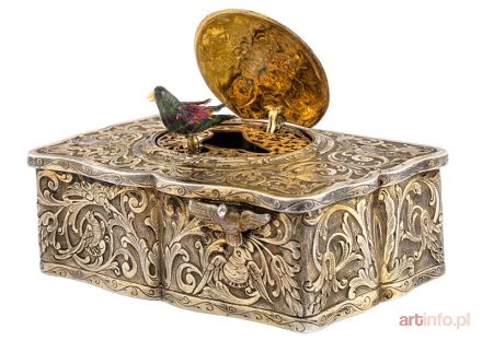 Pozytywka ze śpiewającym ptaszkiem, Karl Griesbaum, Niemcy, l. 20. XX w.