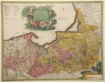 WITT Frederik de | MAPA PRUS KRÓLEWSKICH i KSIĄŻĘCYCH (Ducatus Prussiae tam Polono Regina quam Brandeburgo Ducatis ...), Amsterdam, ok. 1690