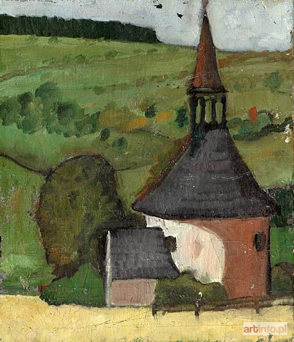 MÜNTER Gabriela | WIDOK KOŚCIÓŁKA Z OKOLIC MURNAU, 1910 r.