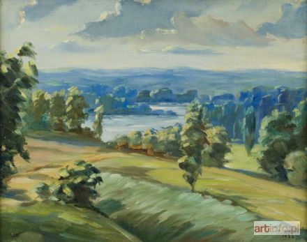 ZVIEDRIS Aleksandrs | PEJZAŻ Z RZEKź, 1936