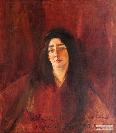 KRZYŻANOWSKI Konrad | Portret kobiety w czerwieni (Maria Grossek Korycka), 1916 r.