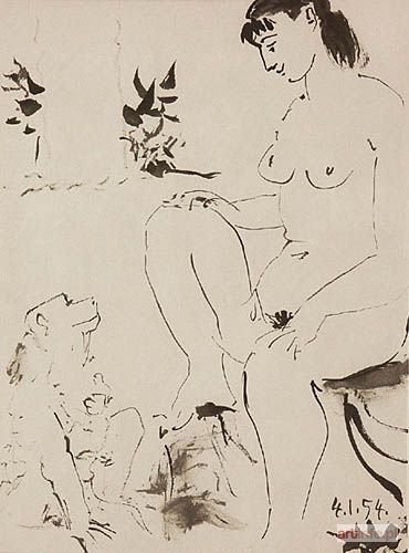 PICASSO Pablo | Akt z cyklu Komedia ludzka 1954