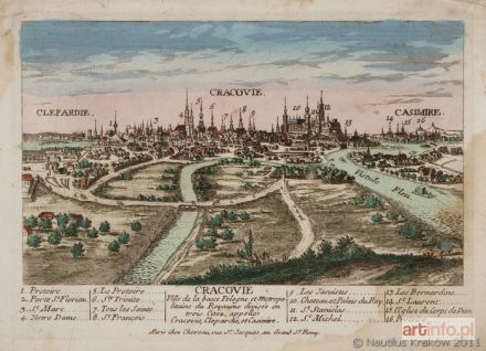 CHEREAU François | Cracovie. Ville de la Basse Pologne et Metropolitaine du Ruyaume? [Panorama Krakowa], XVIII w.