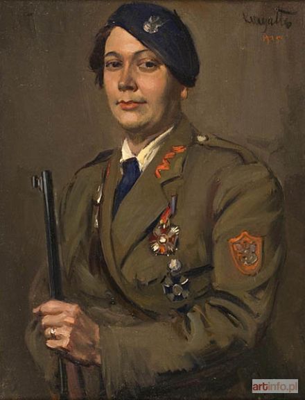 KURYATTO Czesław | PORTRET KOMENDANTKI PRZYSPOSOBIENIA OBRONNEGO KOBIET, 1935