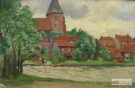 GORSTKIN-WYWIÓRSKI Michał | Miasteczko nad rzeką (1912)