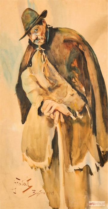 FAŁAT Julian | Portret mężczyzny, 1918