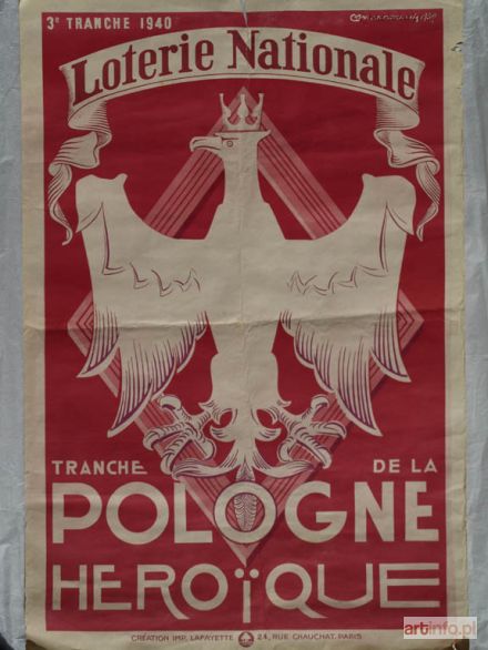 MARCOUSSIS Louis | Plakat: Loterie Nationale Tranche De La Pologne Hero que 3 Tranche 1940