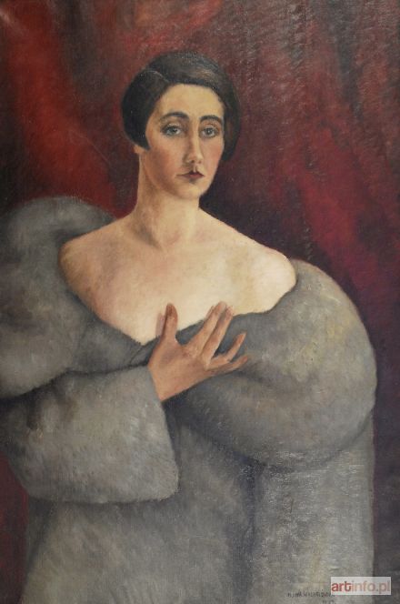 WACHTEL-GINTELOWA Irena | Portret kobiety w futrze, 1929