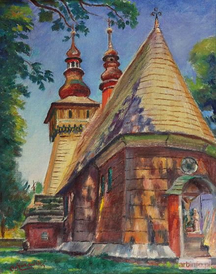 ŻURAWSKI Stanisław | Drewniany kościółek z kapliczką