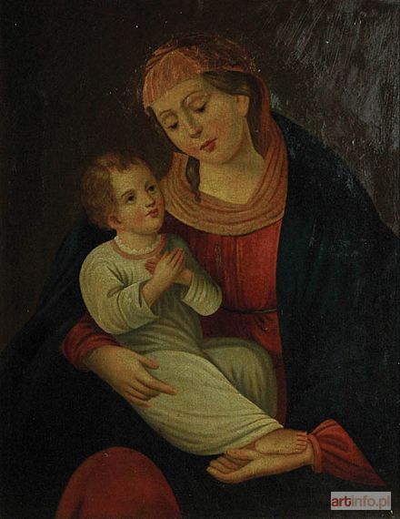 MALARZ POLSKI, 2 poł. XIX w. | Madonna z Dzieciątkiem