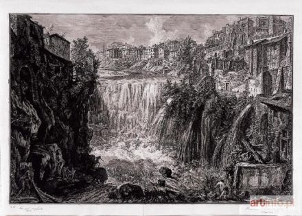 PIRANESI Giovanni Battista (Giambattista) | Veduta della Cascata di Tivoli, 1766