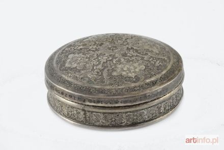 Puzderko posrebrzone, ozdobione filigranem